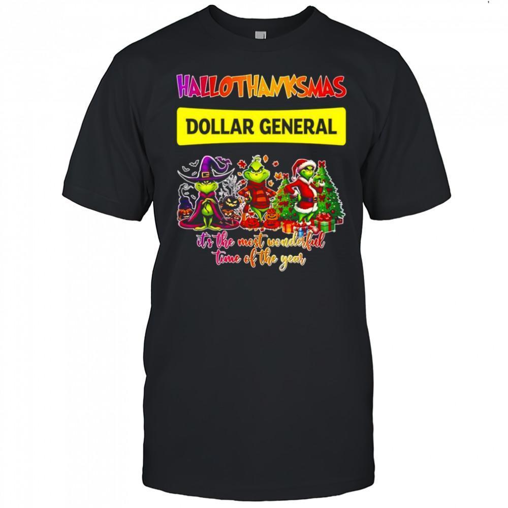 Happy Hallothanksmas Dollar General X Grinch Shirt